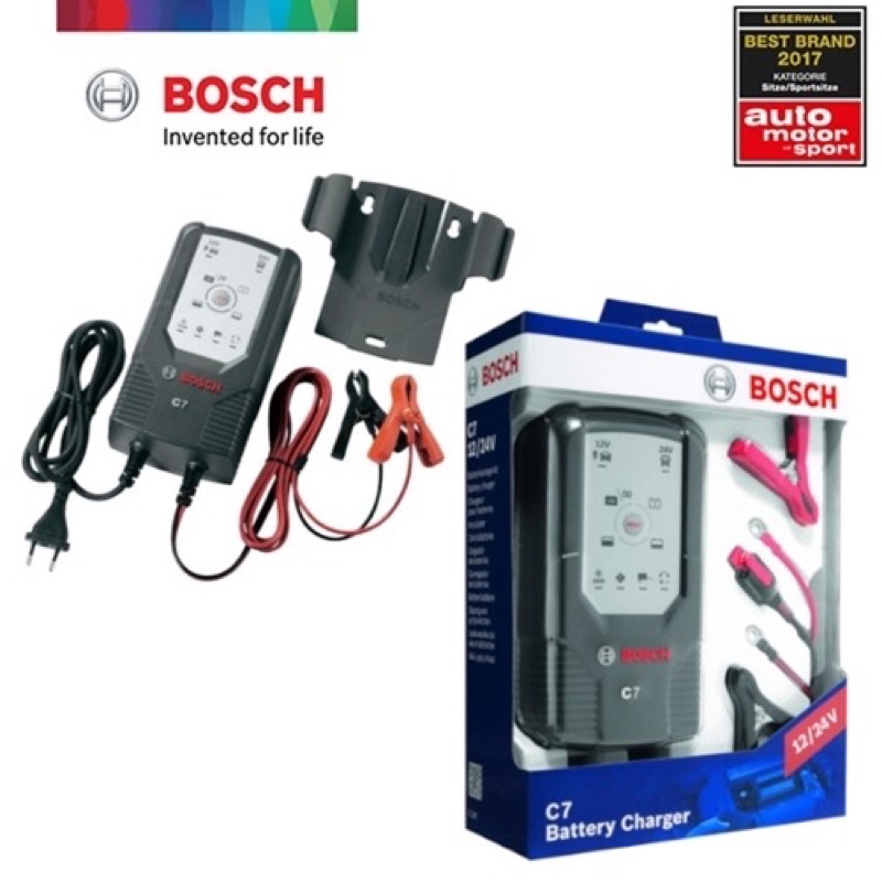 BOSCH C7 KFZ AUTOMATIK-BATTERIE-LADEGERÄT 7.0A 12V/24V 14-230Ah