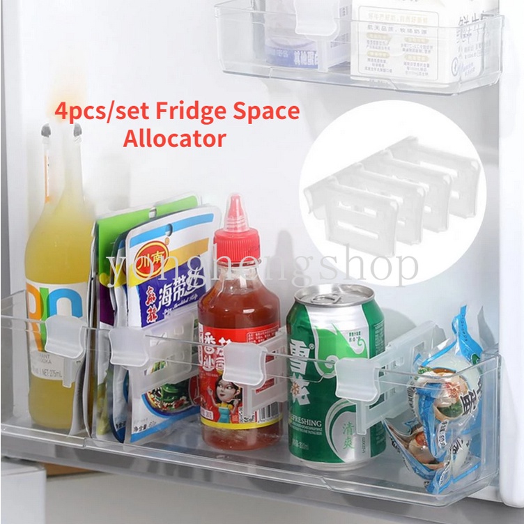 4pcs/set Refrigerator Classified Storage Partition Board Fridge Space ...