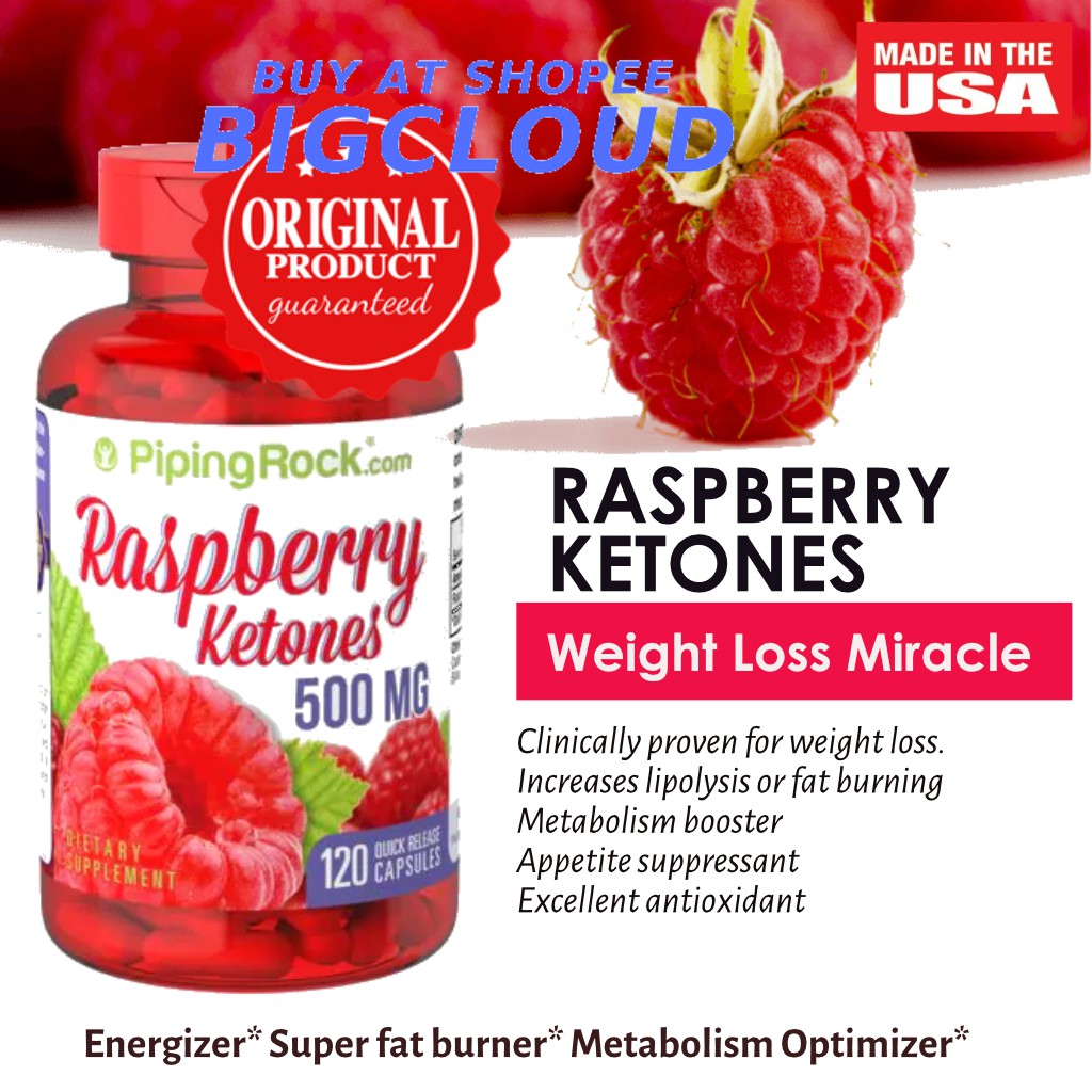 Piping Rock, Raspberry Ketones, 500 mg, 120 Capsules Shopee Malaysia
