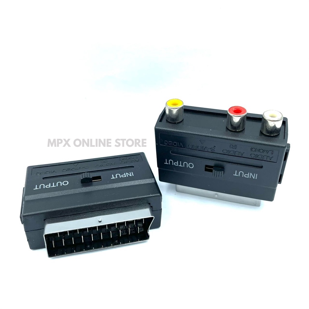 RGB Scart to Composite RCA SVHS S-Video AV TV Audio Cable Adapter ...
