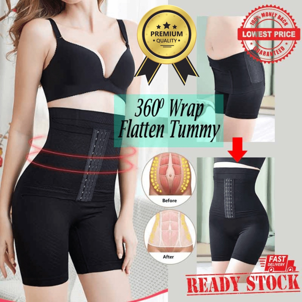 ReadyStock] High Waist Girdle Long Pants, Tummy Flatten Shapewear