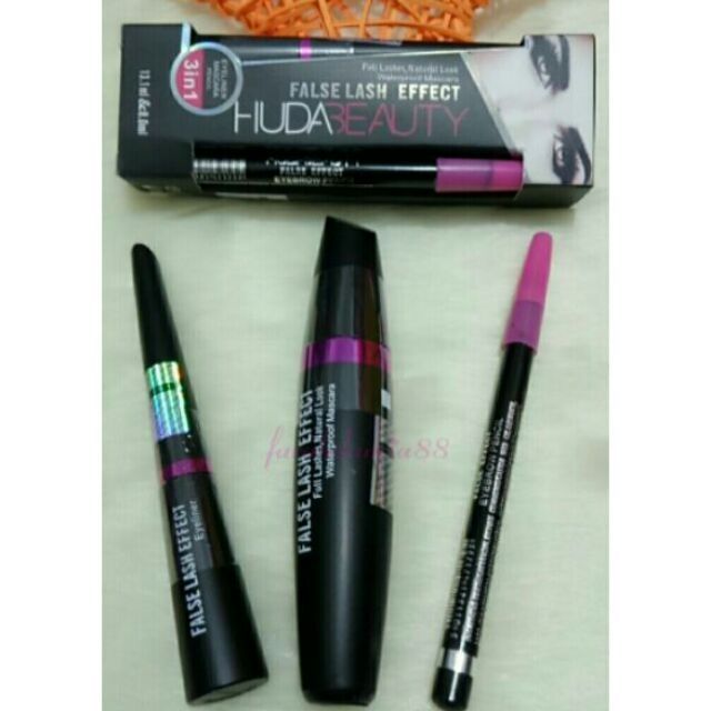 3 in 1 huda beauty (MASCARA , EYELINER , Eyebrow) Shopee Malaysia