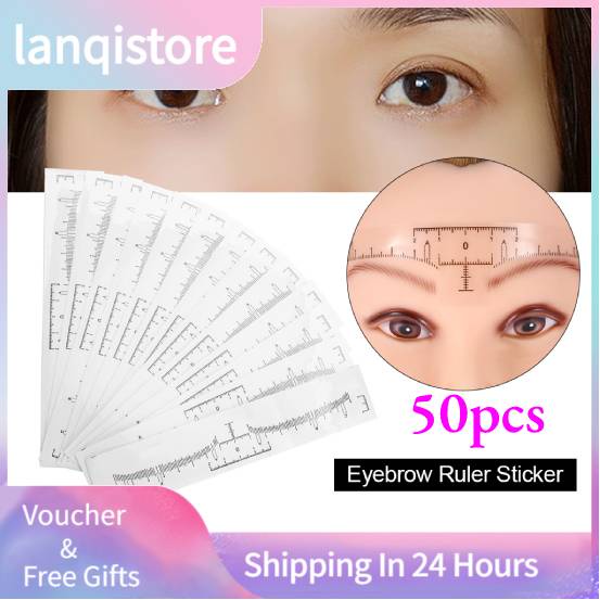 Lanqistore 50pcs Disposable Eyebrow Ruler Sticker Shaping Tools ...