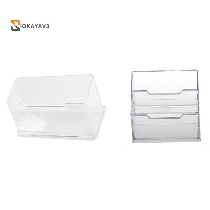 New Clear Desktop Business Card Holder with Desktop Business Card Holder Display Stand 2