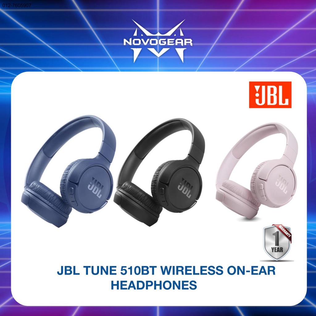 JBL Tune 510BT Wireless Bluetooth On-Ear Headphones With Built-In