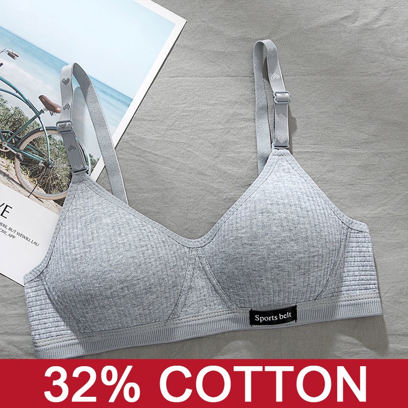 Maniyun Cotton Soft Teenager Bra For Girls Small Chest Push Up Bra Non ...