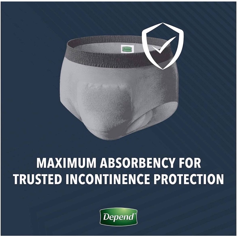 Depend Real Fit Incontinence Underwear for Men, Maximum Absorbency ...