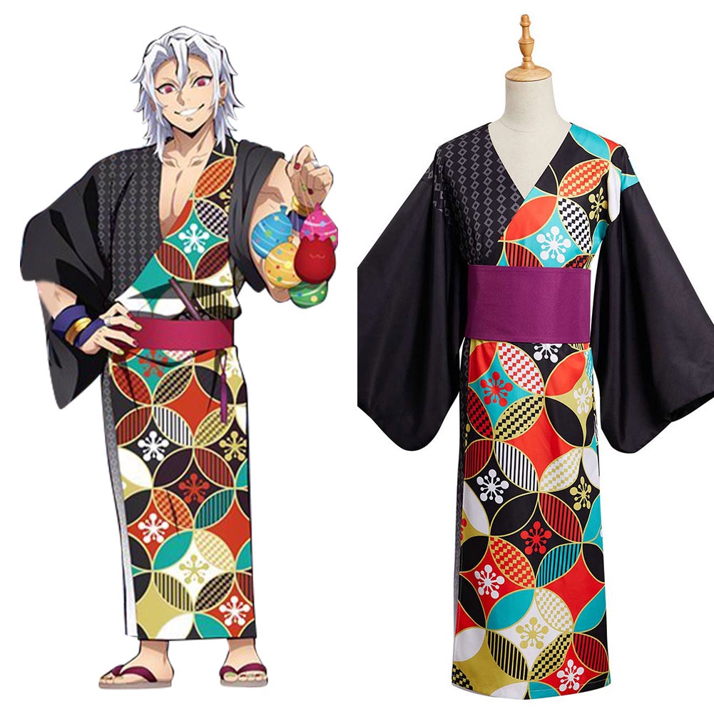 Zedecow Adult Demon Slayer Cosplay Uzui Tengen Kimono Outfit Halloween ...