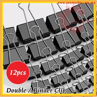Binder Clips | Double Clip | Double Klip | Klip Kertas | Saiz 15mm / 19mm /  25mm / 32mm / 41mm / 51mm