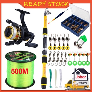 🔥Malaysia Fishing Full Set 1.8m Telescopic Portable Fishing Rod