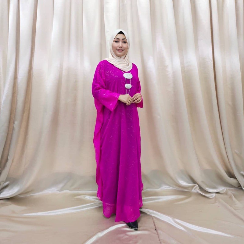 Glitter Kaftan (Pink) Shopee Malaysia