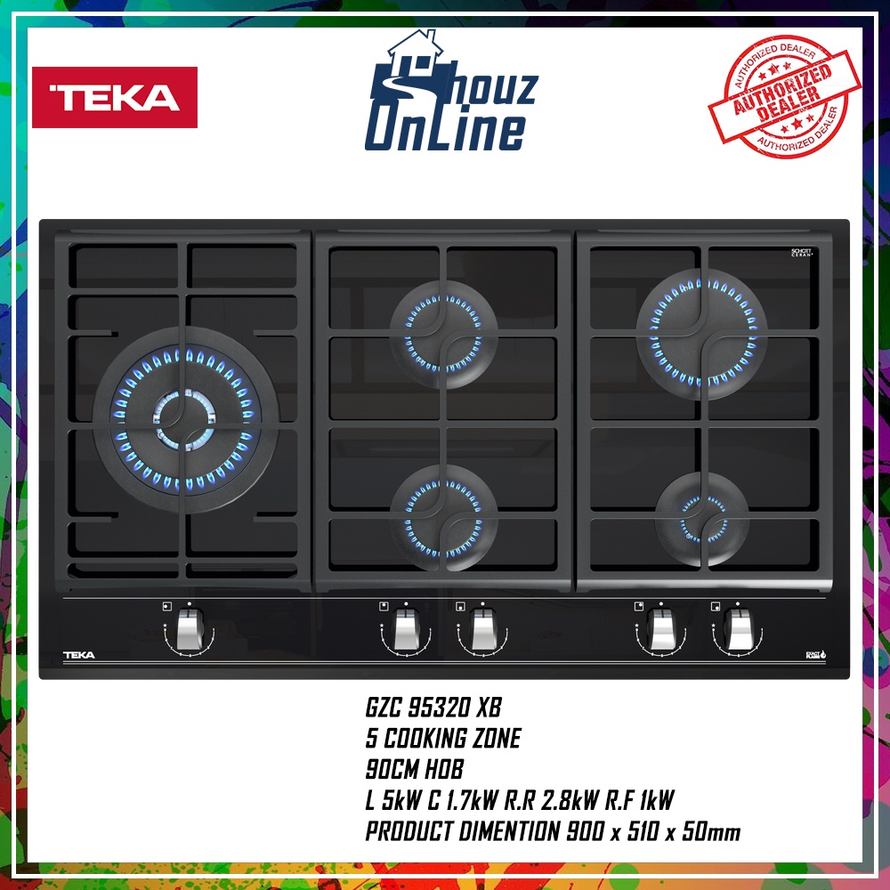 TEKA BUILD IN GAS HOB 5 SABAF BURNER MADE IN ITALY GZC 95320 Shopee