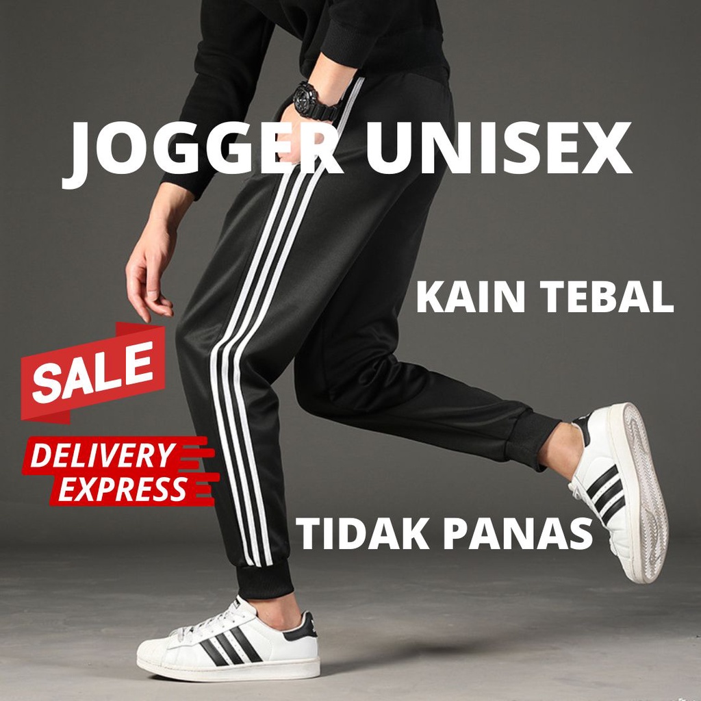 Seluar Sport Sukan Murah Tracksuit Trek Perempuan Unisex Saiz Besar Xs