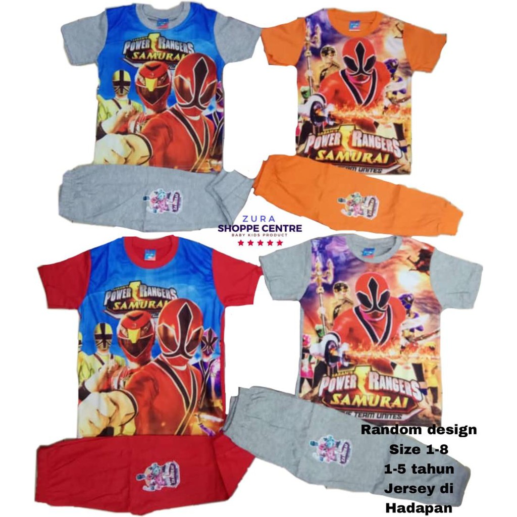 9205 - POWER RANGERS SAMURAI PYJAMAS COTTON+JERSI | Shopee Malaysia
