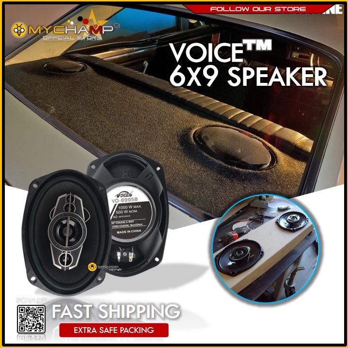 [MYC] 6x9" Inch Speaker VO6995B 600W 5 Way Coaxial Auto Car Speakers