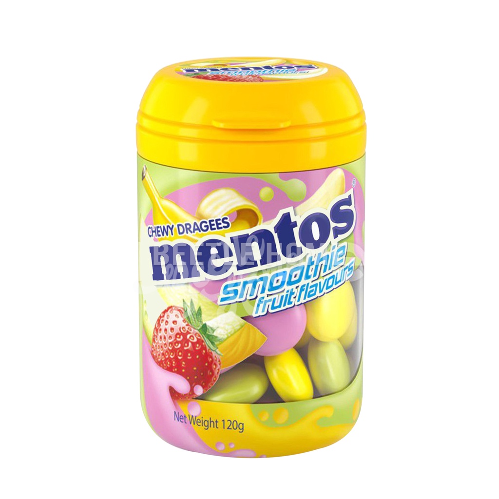 Mentos Chewy Dragees Bottle 120g Mint / Sour Mix / Yoghurt Fruit ...