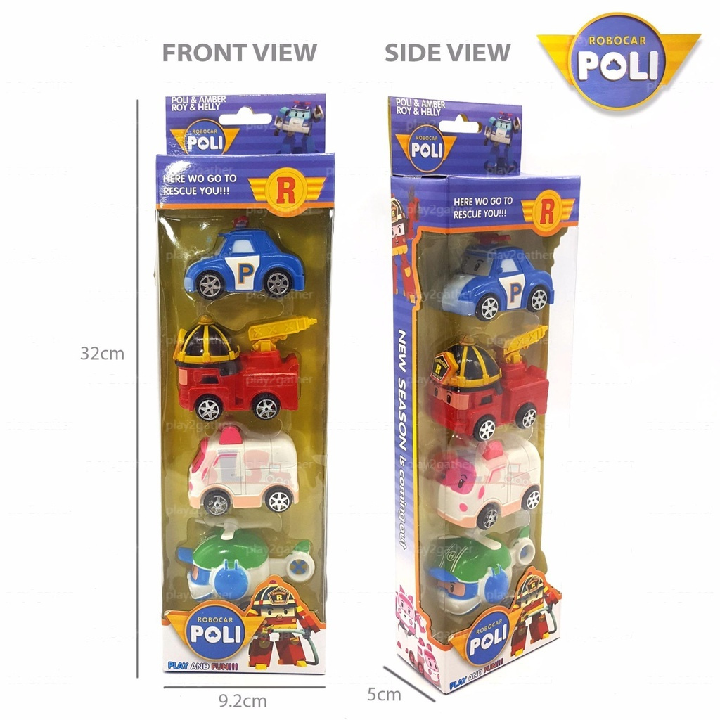 Pull Back Toy Car Set with 4 Cute Cartoon Character | Shopee Malaysia