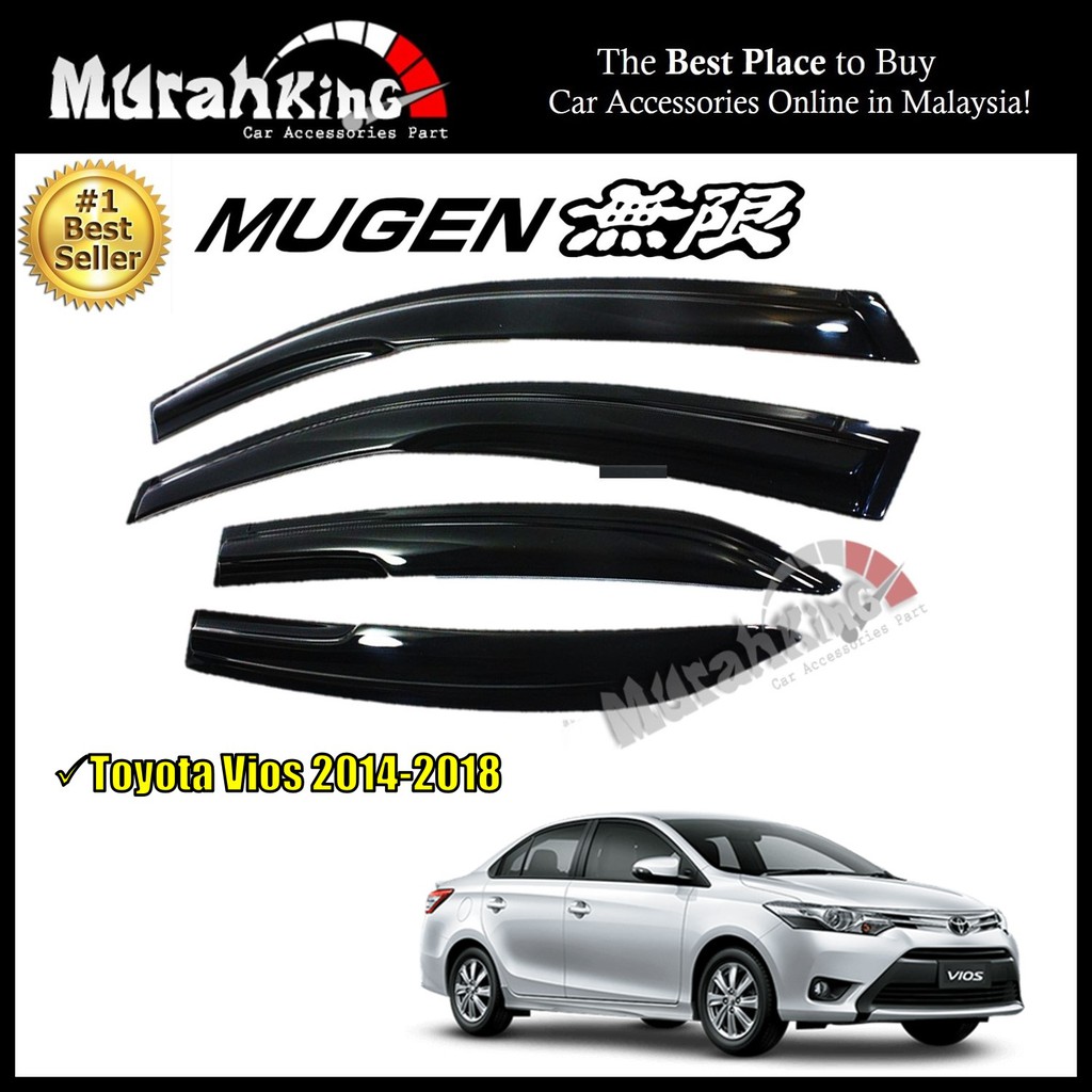 Mugen Style Door Visor Toyota Vios 2014 2018 4PCS SET Shopee