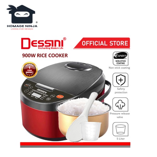 🔥PROMOTION🔥 DESSINI ITALY Electric Digital Rice Cooker Non stick ...