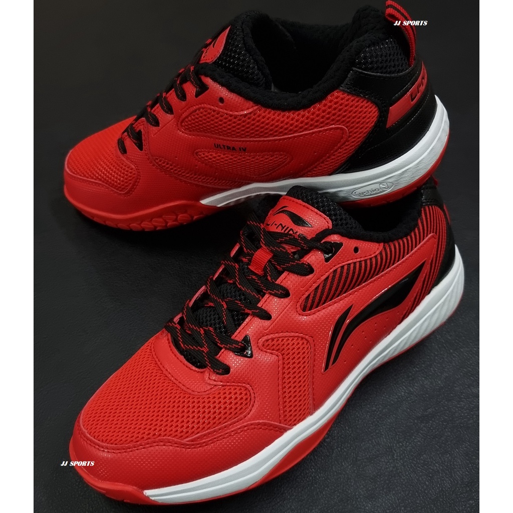 Li Ning Badminton Shoes Ultra Iv Red Black Original Shopee Malaysia 5800