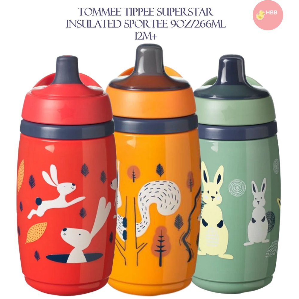 Tommee Tippee Superstar Insulated Sportee 9oz/266ml 12m+ Botol Air Kids ...