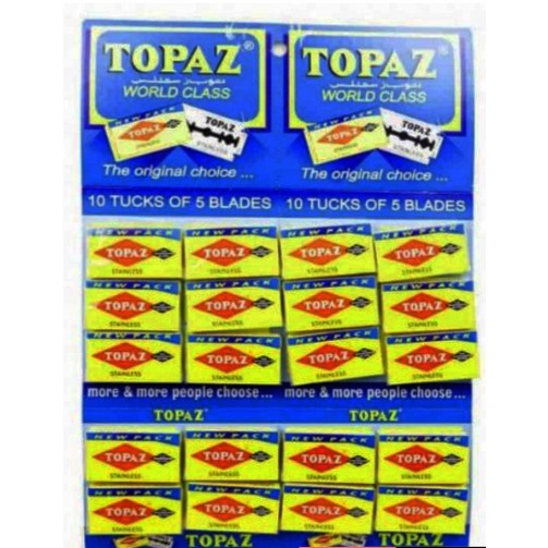 [READY STOCK] Topaz Blade Original / Pisau Cukur (Stainless Steel) 5's ...