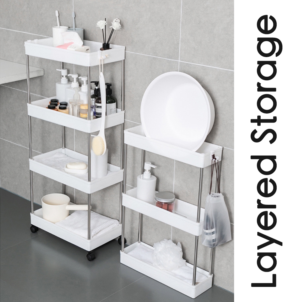 Rak Mandian Dapur Jimat Ruang Kitchen Bathroom Rack Wide Slim Space ...