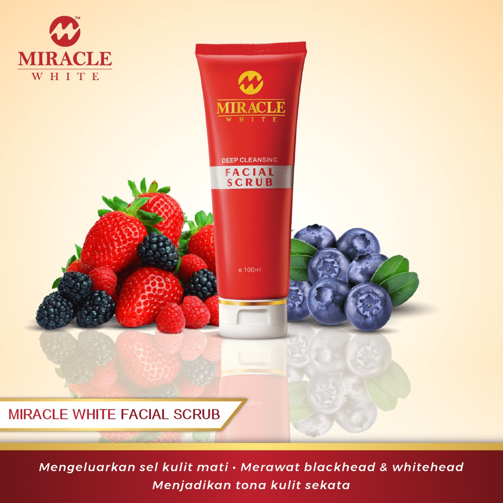 Original Miracle White Deep Cleansing Facial Scrub Shopee Malaysia