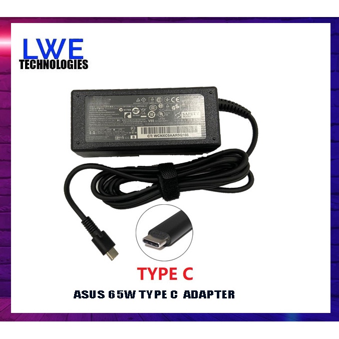 65W Type C Laptop Charger Power Adapter for ASUS 20V 3.25A 9V 3A 12V 3A 20V 2.25A OEM CHARGER