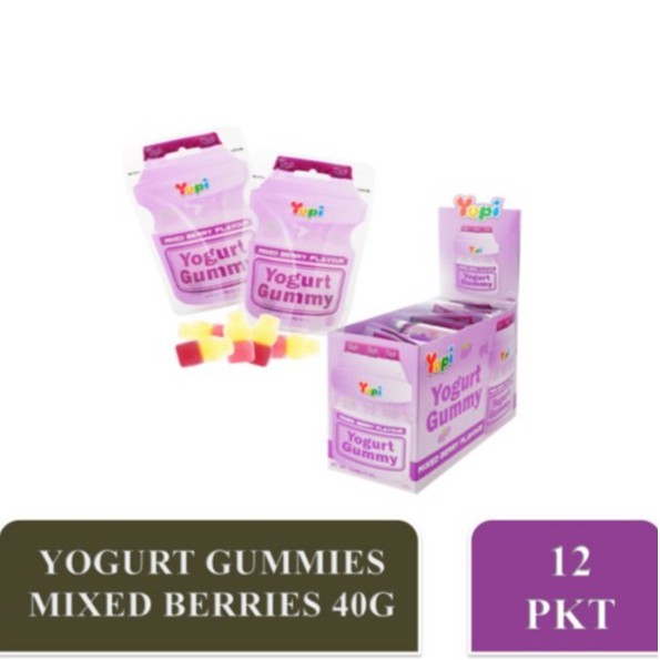 YUPI YOGURT GUMMY MIXED BERRIES 40G * 12pkt/box Shopee Malaysia