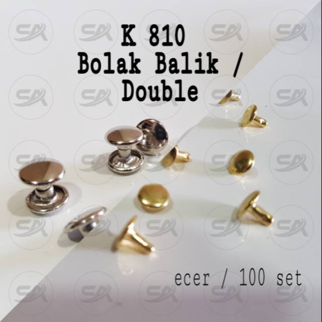K 810 DOUBLE F RIVETS 9mm (RETAIL BKS) | 100 SETS) FLAT RIVETS | Shopee ...