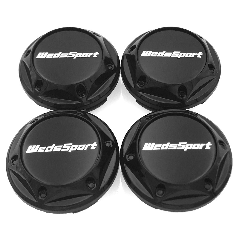4x 68mm WedsSport Nabendeckel Felgendeckel Radkappen