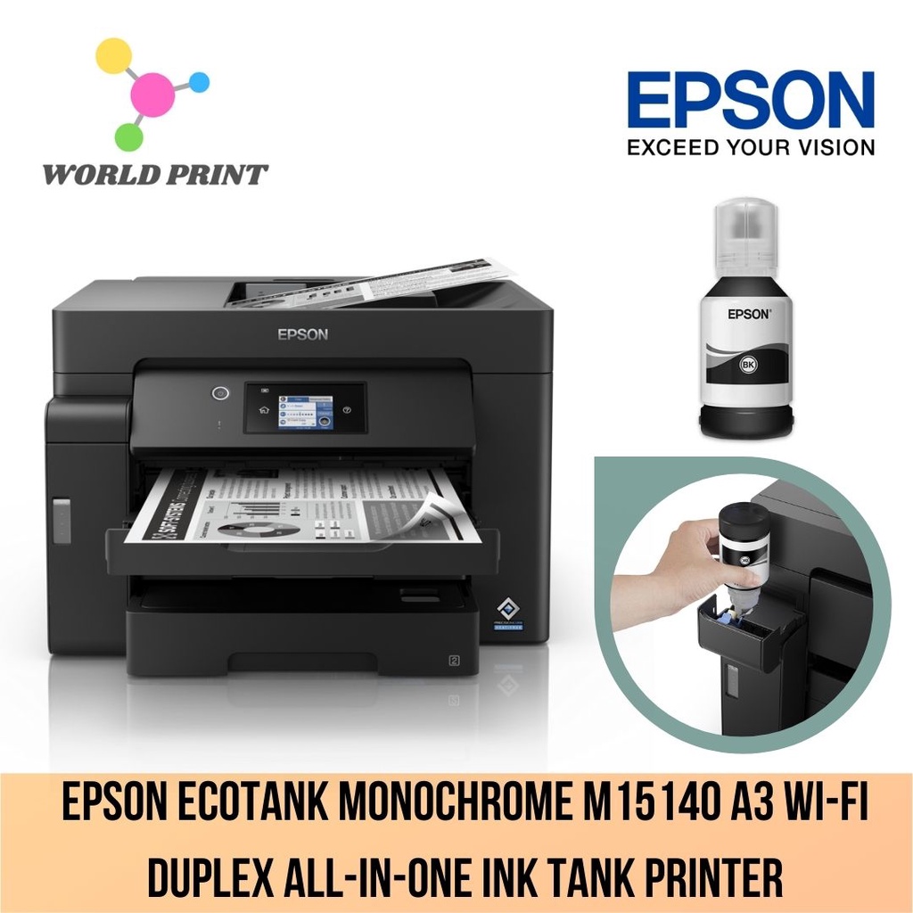 Epson EcoTank Monochrome M15140 A3 WiFi Duplex AllinOne Ink Tank