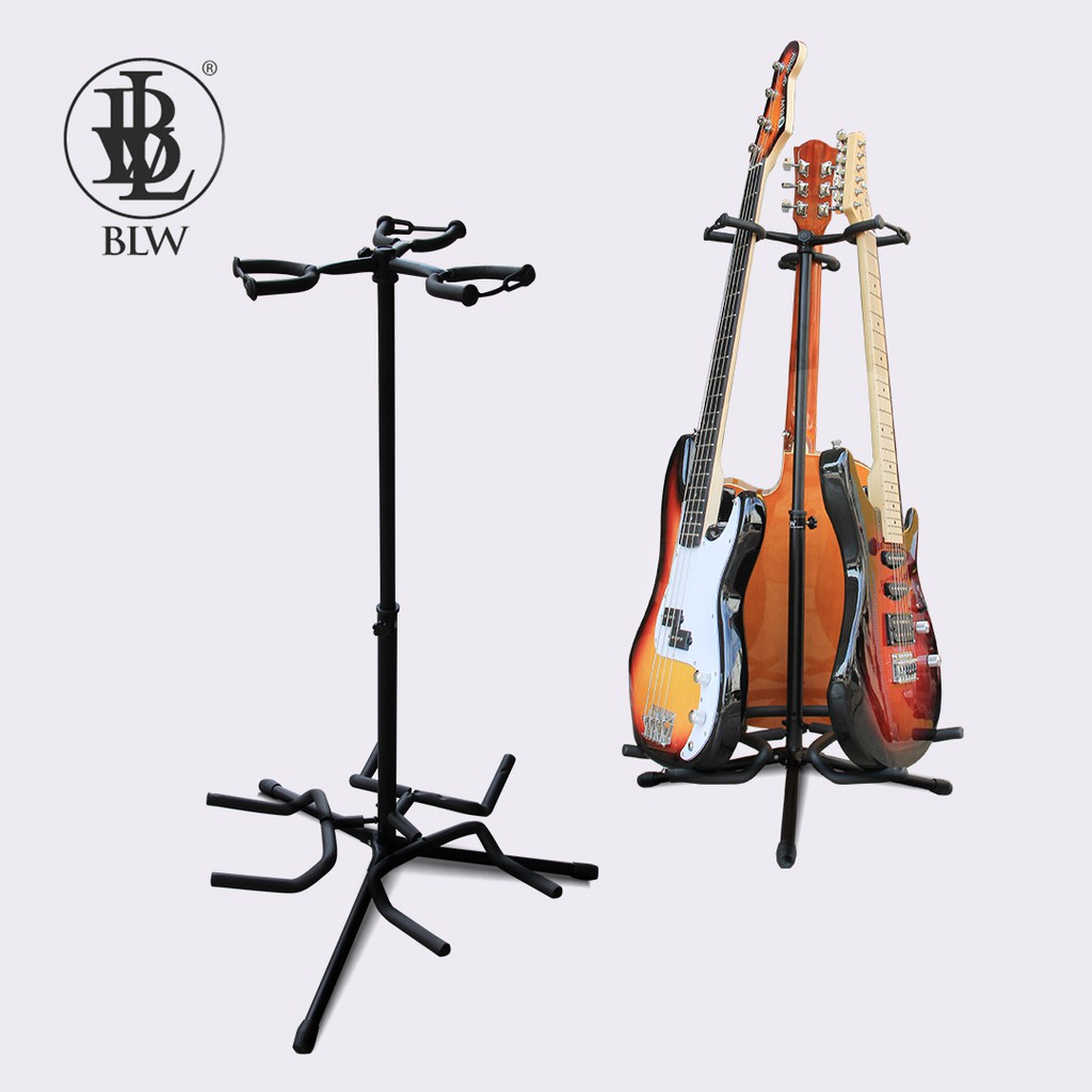 BLW Adjustable Guitar Stand for 1, 2, 3 and 5 Guitar Kaki Gitar