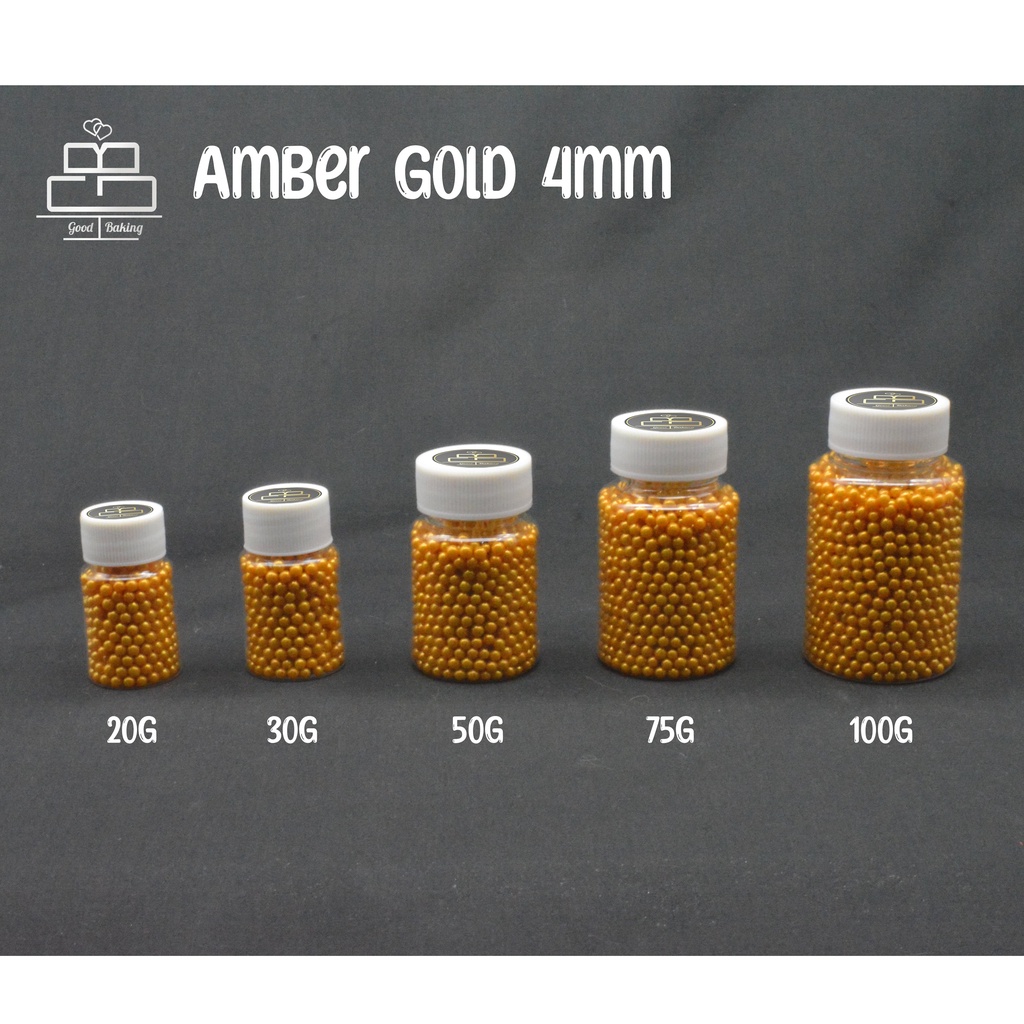 HALAL Amber Gold Cake Sprinkles - Cake Sprinkles / Sugar Ball ...