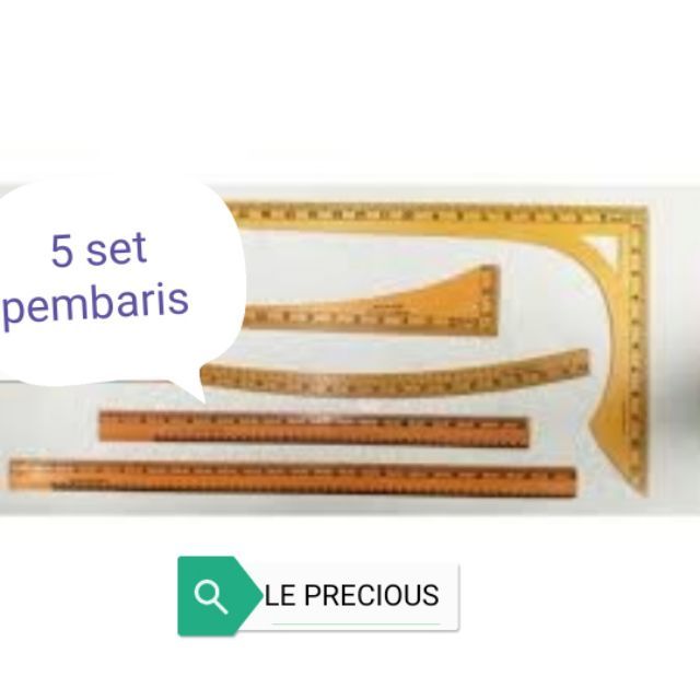 Pembaris ruler plastik tukang jahit 5pc set | Shopee Malaysia