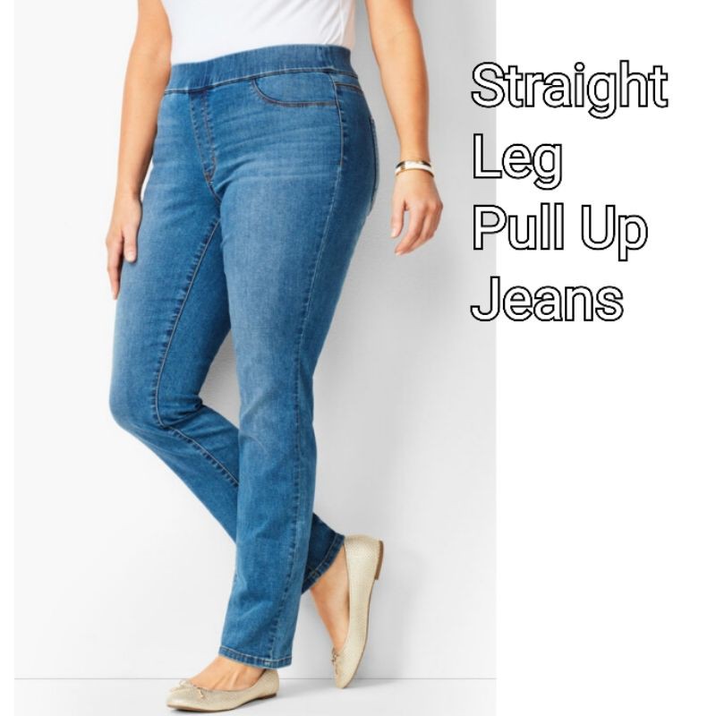 Plussize Women Pull Up Jeans | Shopee Malaysia