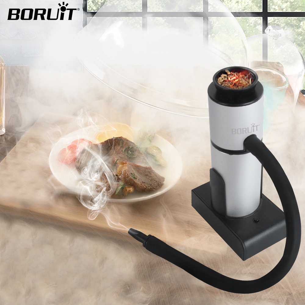 BORUiT Upgrade Portable Smoking Gun Wood Cocktail Smoker Handheld Food  Kitchen Smoke Infuser for Sous Vide Meat Salmon Cocktails Drink Cheese BBQ  Grill,Wood Chips Included | Shopee Malaysia