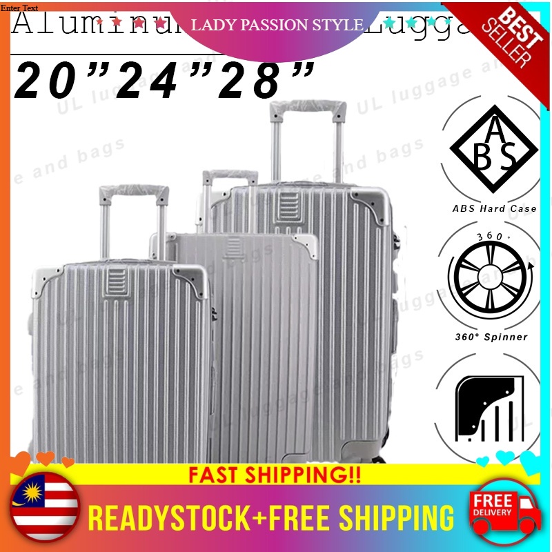 ABS Luggage Retro Luggage Aluminium Corner Design 3 IN 1 20"+24"+28 ...