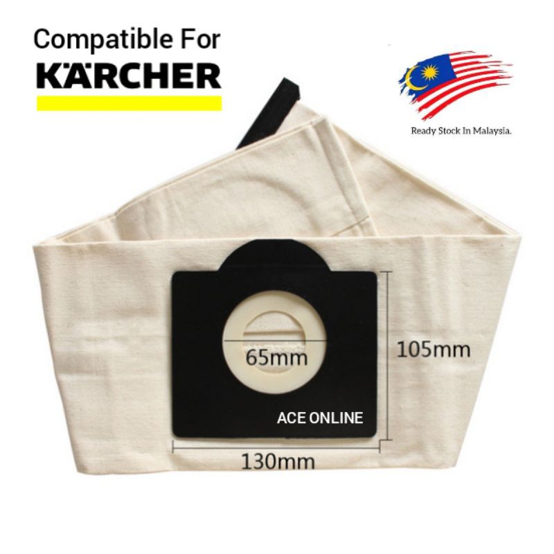 Bags Cartridge Filter For Karcher WD3 SE4001 Cloth Vacuum Cleaner KFI357 x  4