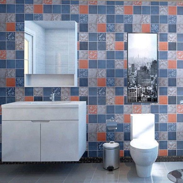 Waterproof wallpaper Thickened Bathroom Toilet Waterproof Wall Stickers ...