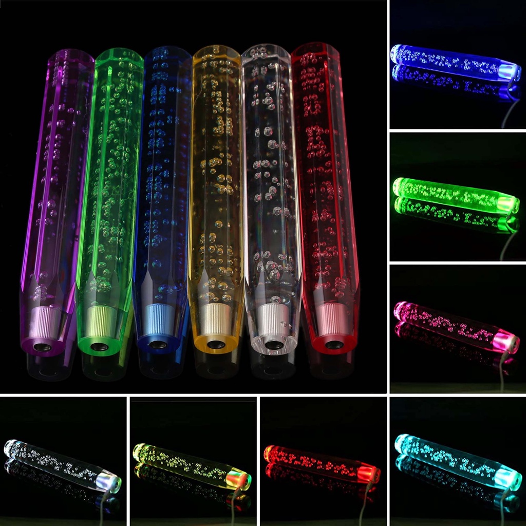 12\" 30cm Crystal Bubble LED Manual Cars Gear Stick Drift Shift Knob