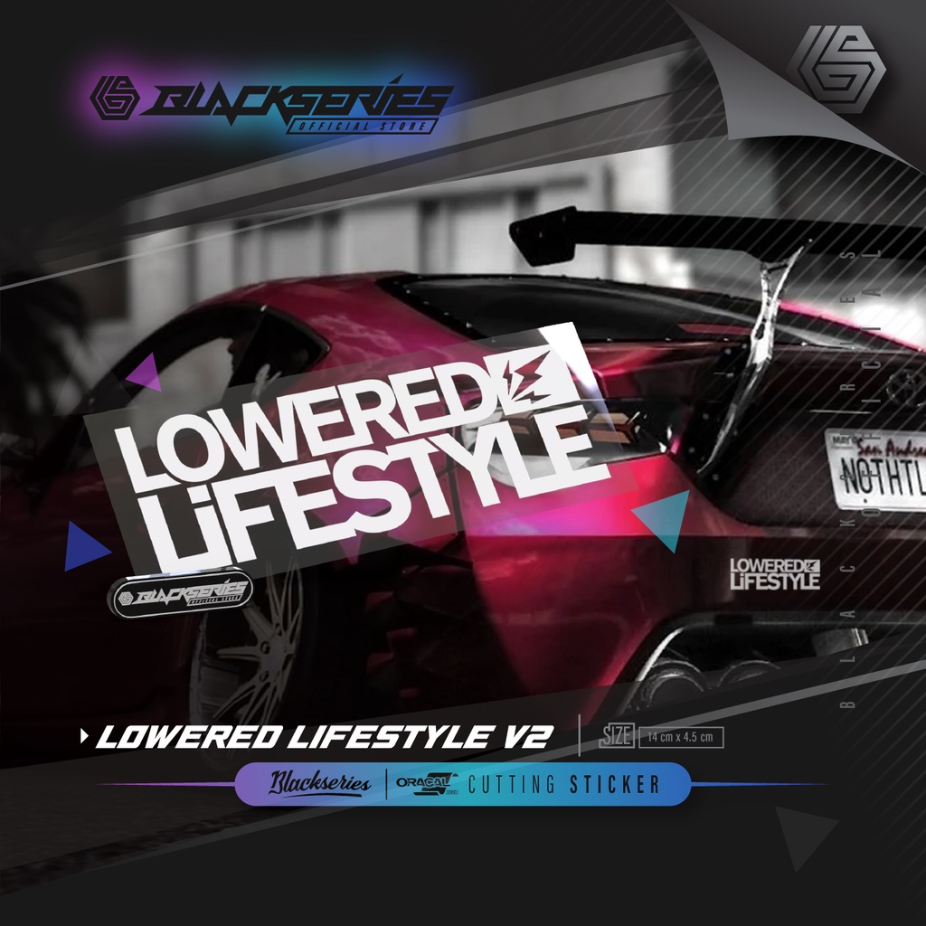 Cutting Lowered Lifestyle Sticker | Lowered V2 Sticker | Shopee Malaysia