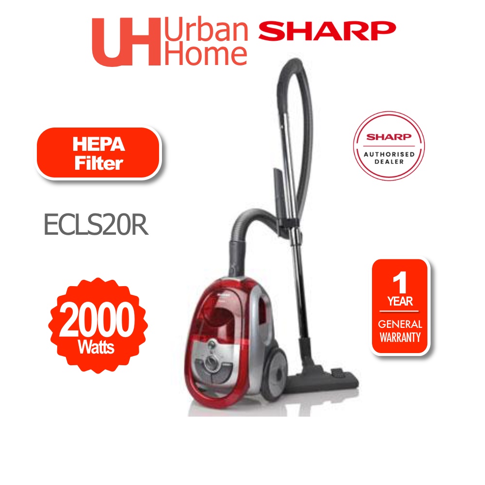 Sharp Bagless HEPA Vacuum Cleaner (2000W/2L) ECLS20R Shopee Malaysia
