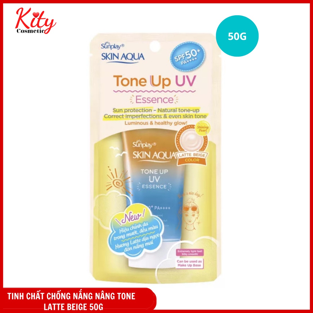 Sunplay Skin Aqua Tone Up UV Essence SPF50+ PA++++ 50g LATTE BEIGE