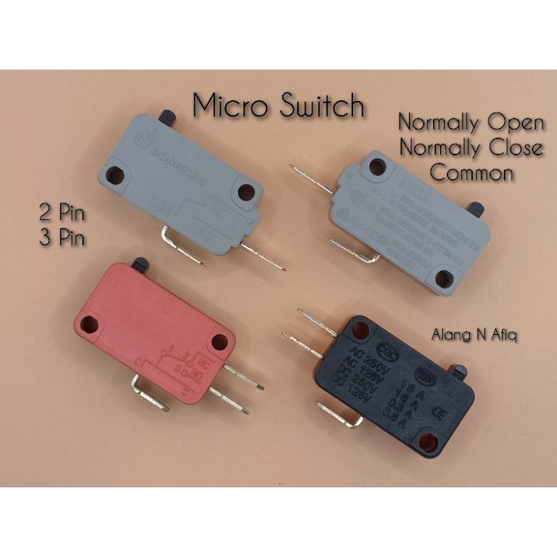 💥Ready Stock💥 Micro Switch Normally Close 2 Pin / 3 Pin Microwave Oven Door KW3A 240V 16A