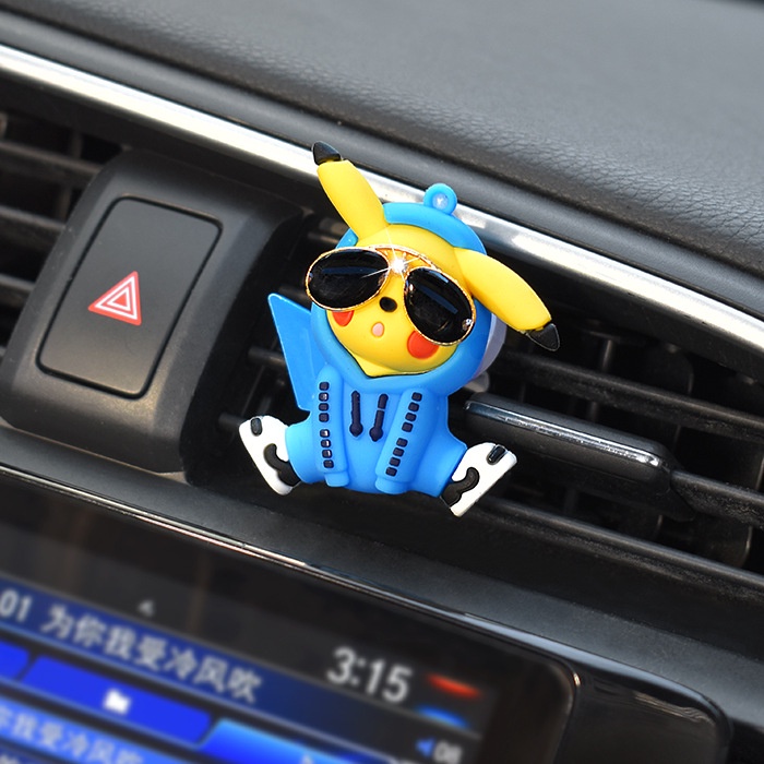 Hot Pokemon Pikachu Car Perfume Aromatherapy Pokemon figures Toys Car Air Conditioning Air