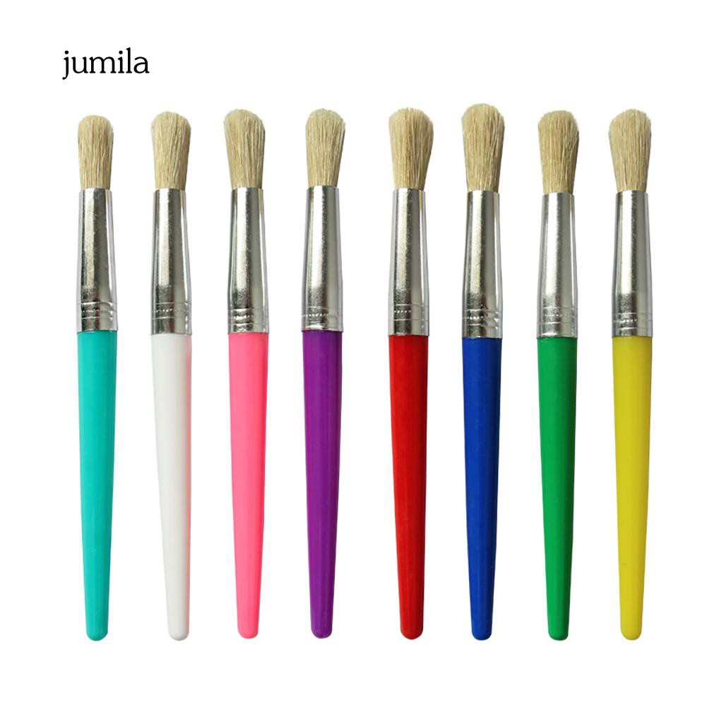 JULA 4Pcs/Set Kids Bristle Hair Paint Brush Oil Acrylic Painting