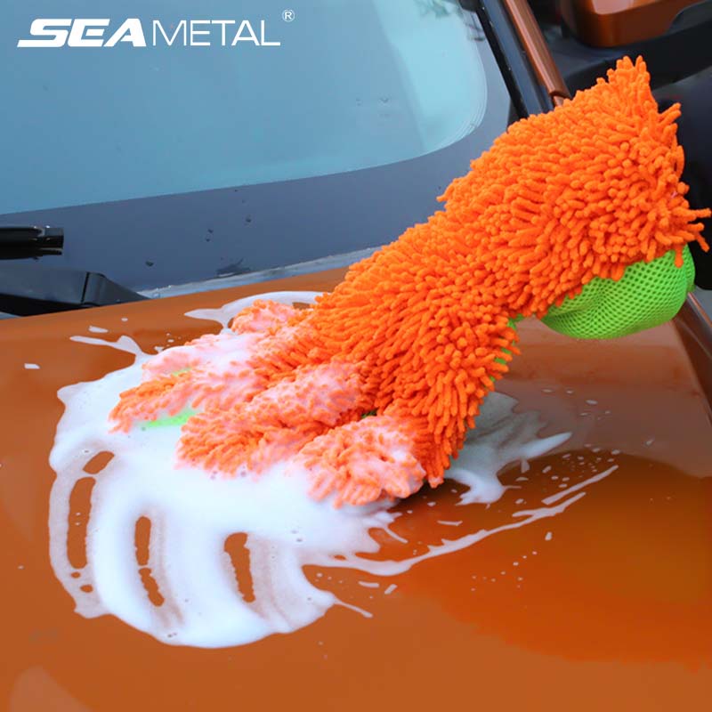 Car Wash Gloves Ultrafine Coral Fleece Car Wash NoScratches Double