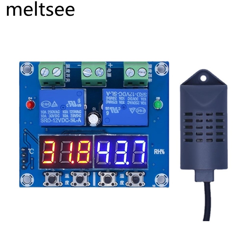 XH-M452 High Precision DC 12V 10A Digital LED Dual Output Temperature ...